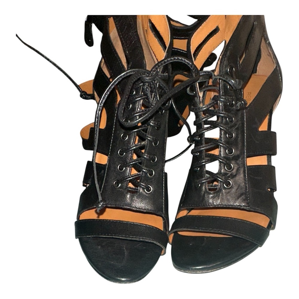 Rebecca Minkoff Elegant Black cut out leather Strappy Heels - Picture 5 of 7